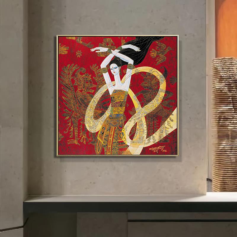 丁绍光TDS装饰画 画民族风酒古店样间挂画 典画现板代简约抽象民图片