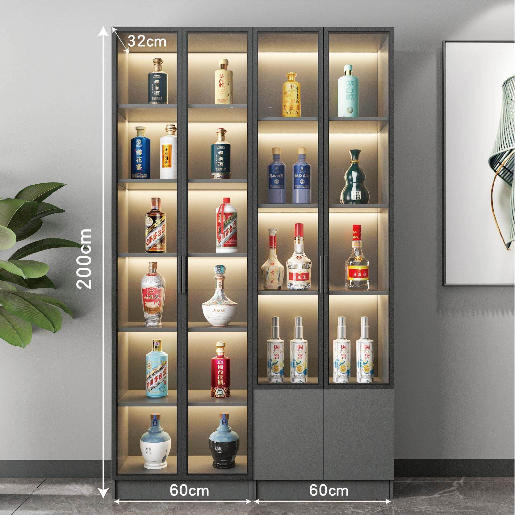 玻璃小酒柜客厅靠墙展示柜置物柜轻奢高档红酒柜家用小型藏酒柜