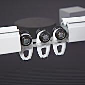 双静音条窗帘滑轨加厚铝合金窗帘轨道静音窗帘双轨道顶装 侧装 滑轨