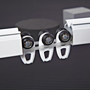 双静音条窗帘滑轨加厚铝合金窗帘轨道静音窗帘双轨道顶装侧装滑轨