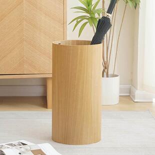 中式覆古实木伞桶家用商用酒店雨伞架简约创意圆筒直筒雨伞收纳桶