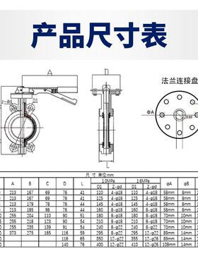 手柄对夹蝶阀D71X-16对夹式铸铁手动碟阀DN50 65 80 100 125 150