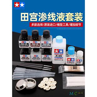 田宫渗线液稀释剂高达模型旧化渍洗液 模型工具制作 郡士渗线笔