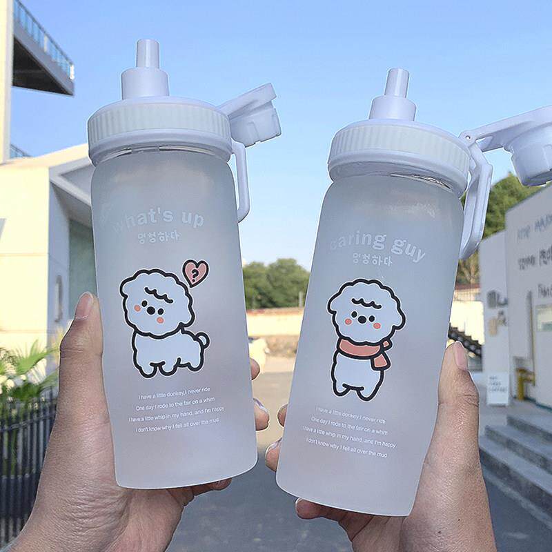 玻璃杯家用便携外带学生豆浆牛奶杯带盖简约刻度水瓶咖啡早餐杯子