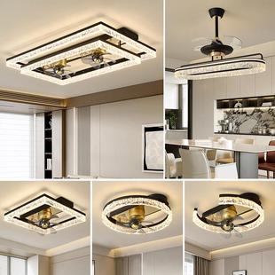 风扇灯2025新款 轻奢一体吊扇灯餐厅卧室房间吸顶灯具 客厅主灯意式
