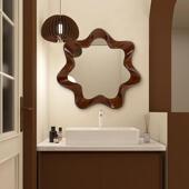 不规则设计民宿led卫浴镜家用洗手间壁挂镜化妆镜客厅墙面装 饰镜