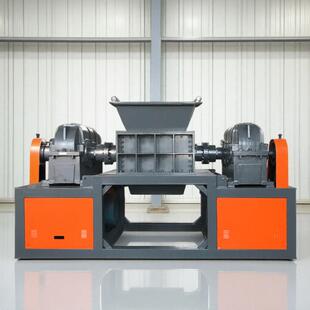 厂家大型撕碎机双轴金属废旧锂电池蓝桶机头料塑料木材破碎粉碎机