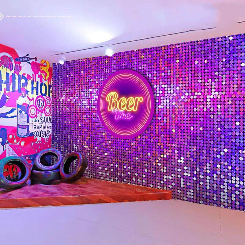 3D马赛克闪光亮片壁纸壁布歌舞厅壁画网红拍照背景墙布酒吧ktv包,家装主材,定制壁画,淘宝优惠券,粉丝福利购,淘宝优惠卷