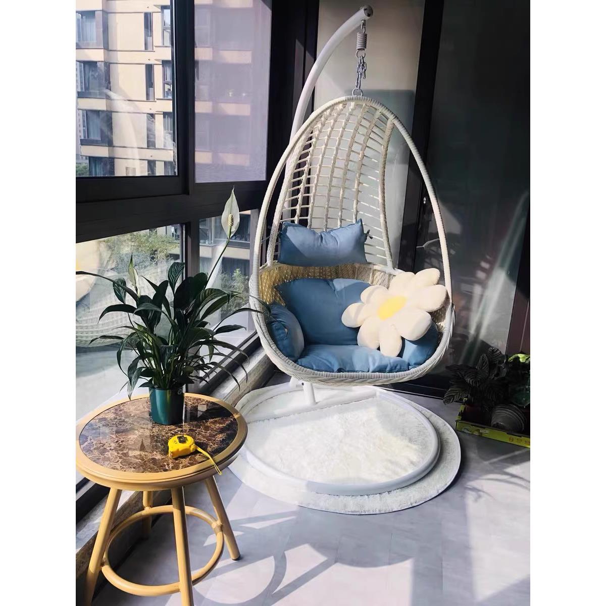 花园庭院密织吊篮秋千网红阳台单人吊椅吊床摇篮室内室外酒店家具