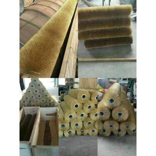 滚筒筛沙机防堵钢丝刷砖煤厂土筛网堵眼滚筒钢丝刷打磨除锈防堵好