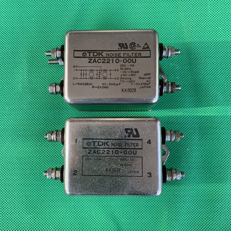进口拆机日本 TDK ZAC2210-00U 电流10A 250VAC 双级电源滤波器