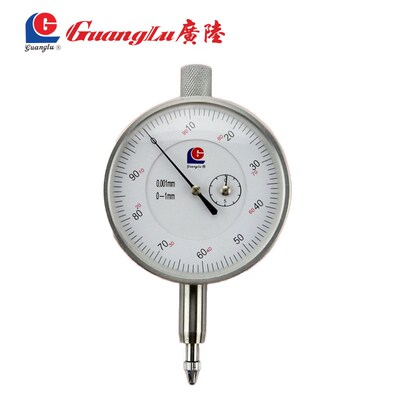 广陆推拉式千分表0-1*0.001mm 机械式指针表 高精度表头 不带耳