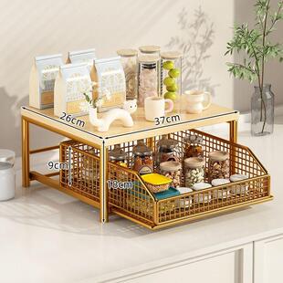 桌面置物架多层零食收纳盒收纳架餐桌台面分层架桌上杯架脸盆架