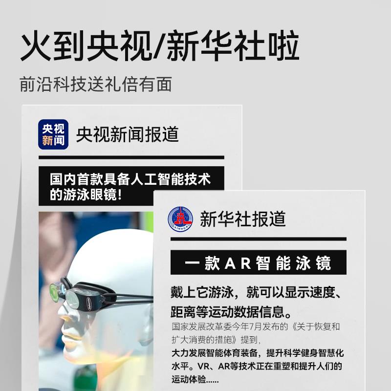 【送礼水新选泳择】A泳R智holoswim能镜防雾镜近视游泳眼镜高清防
