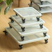 家用可移动托 托盘置物架拉货搬运平板小型推车家俱花盆推拉小乌