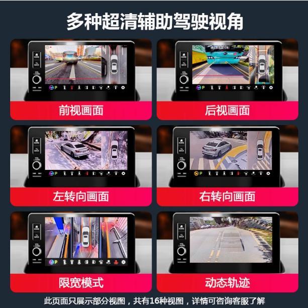 3倒60全景车车全影全景系像统度汽车加装全景行车车记录仪导航一