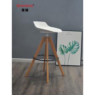 Pp凳酒吧椅商业公司前台山毛榉高椅家庭简单岛椅实木旋转酒吧凳