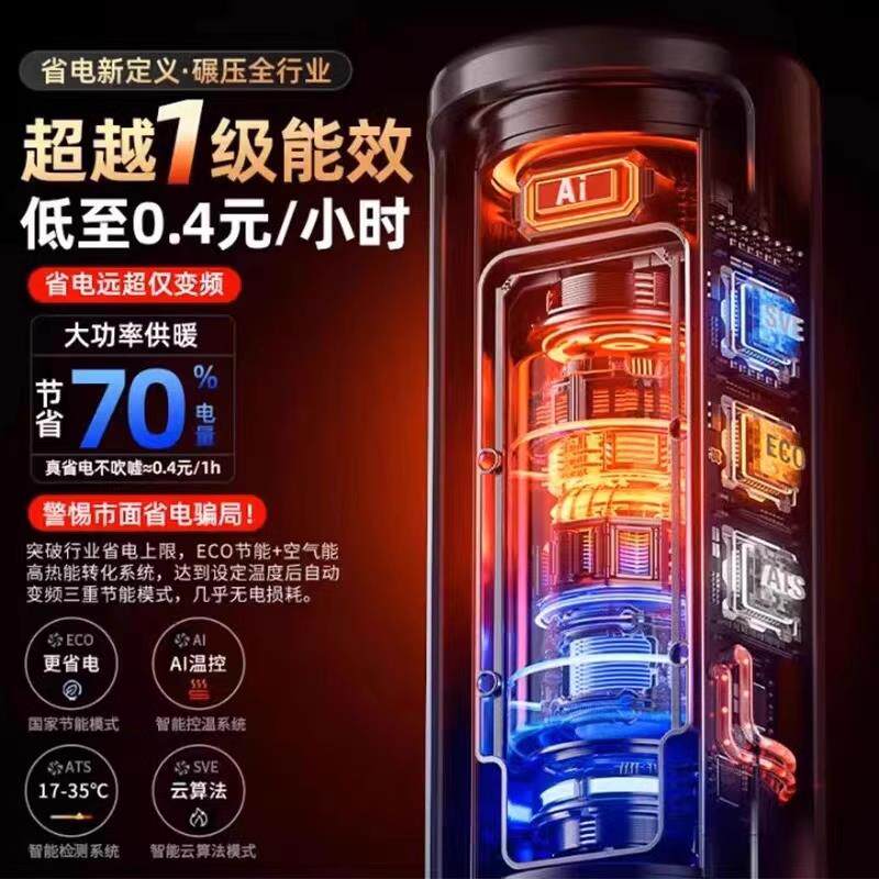 2025新款暖风机家用节能取暖器小太阳浴室婴儿电暖器取暖气石墨烯