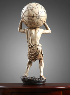 美式欧式客厅人物雕塑摆件挑战者酒柜办公室样板房装饰品摆设礼物