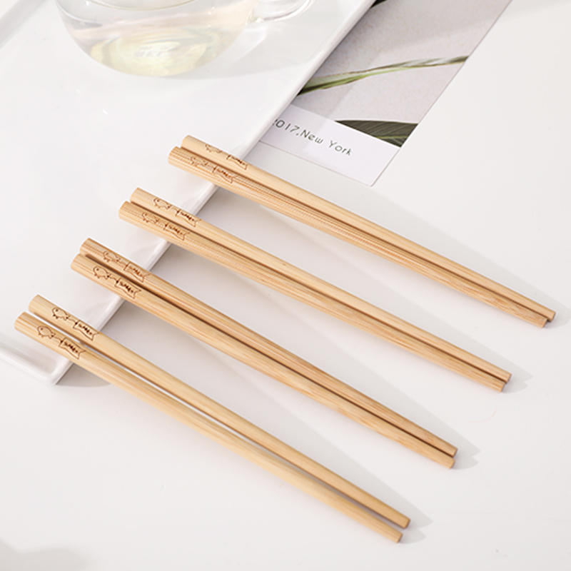 原竹儿童筷子卡通幼儿宝宝筷可爱小孩专用幼儿园练习实木质短筷子