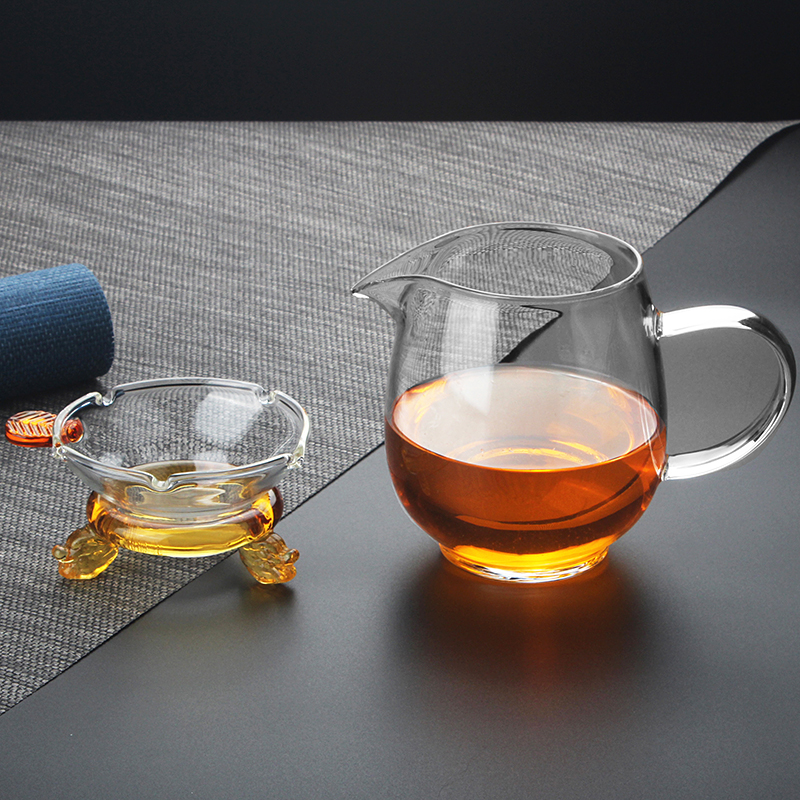 茶具大小号分茶杯公道杯耐热加厚高硼硅玻璃公杯带茶漏器套装过滤