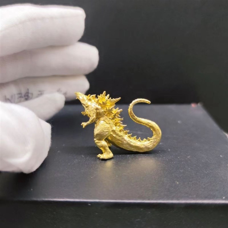 纯铜机械红莲哥斯拉大战金刚怪兽之王恐龙玩具手办摆件模型儿童节