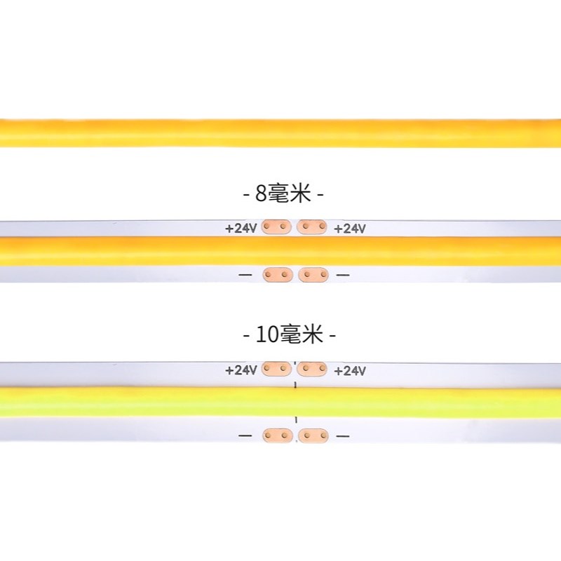 COB超亮灯带自粘12V24V低压LED柔性灯条吊顶厨柜衣柜嵌入式线形灯
