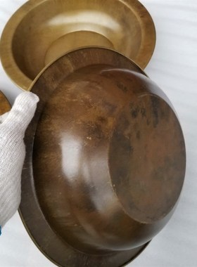 手工铜盆加厚黄铜盆古铜水盆洗脸盆洗脚盆炭火盆火供盆铜盆家用