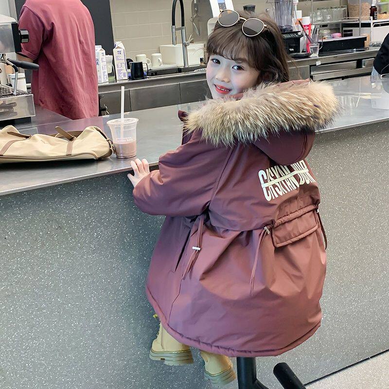 女童棉服派克服2025新款冬装儿童加绒加厚外套棉袄洋气冬季棉衣潮