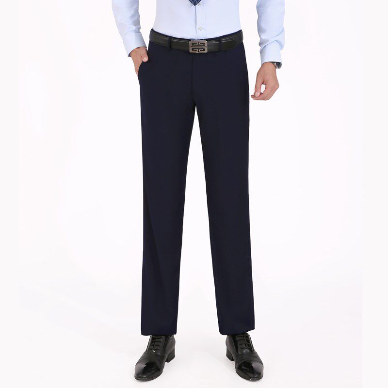 中国移动工作服男装西裤职业直筒西装裤工作裤制服裤工装裤藏青蓝