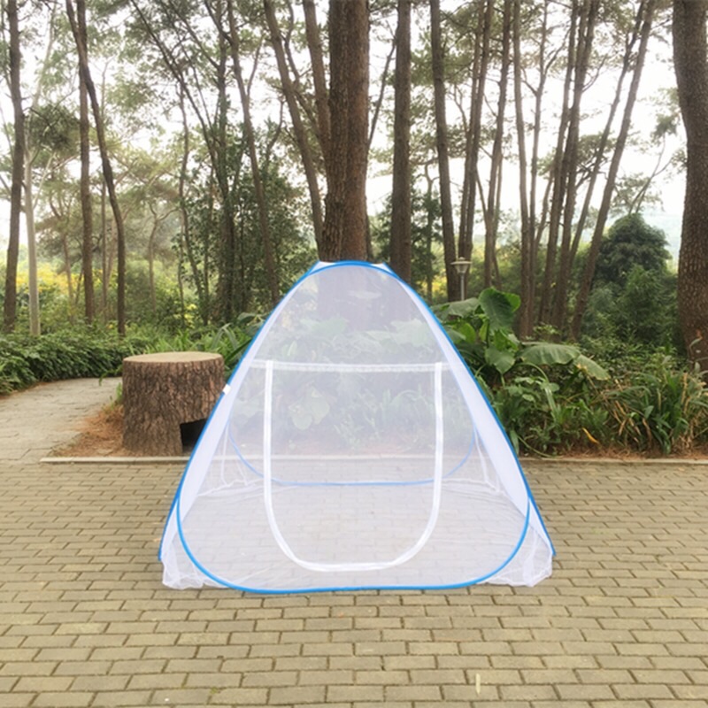 户外蚊帐免安装露营野外便携旅行1.5/1.8米双人打地铺折叠式帐篷