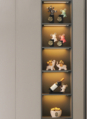 高档新中式酒柜装饰品摆件客厅家居玄关电视柜办公室桌面工艺品