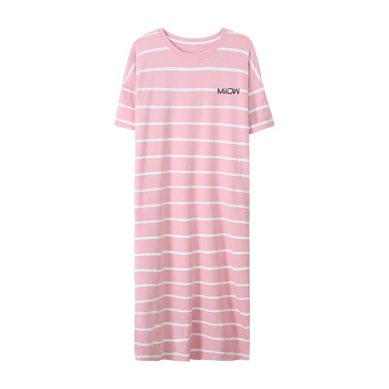 睡裙夏季女款2024新款纯棉短袖春款睡袍到脚踝长裙超长款春夏睡衣