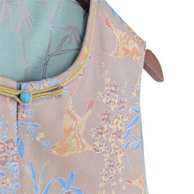 【依浅】新中式桑蚕丝中国风马夹日常复古圆领直襟马甲女士 51233