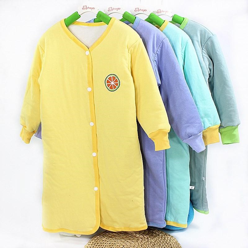 秋冬儿童长袖夹棉睡袋防踢被睡袍男女宝宝夹棉睡袋小孩家居服春秋