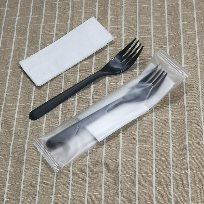 一次性叉子套装勺子水果沙拉塑料独立蔬菜色拉餐具甜品叉加厚叉勺