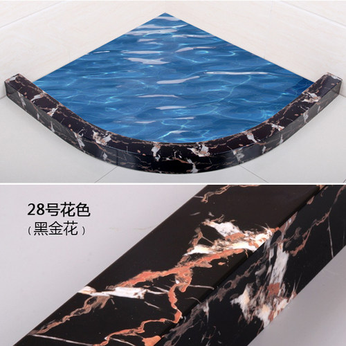 浴室弧形扇形大理石纹挡水条房底座加加厚预埋石基
