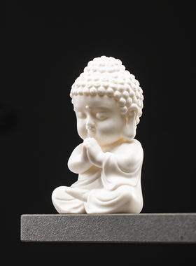 炼器中式白瓷佛系如来佛祖小摆件家居客厅玄关禅意陶瓷工艺品装饰