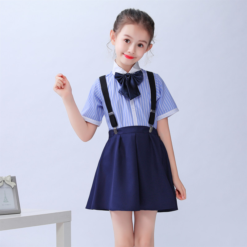 儿童合唱演出服男童女童背带裤朗诵表演服幼儿园小学生毕业照服装
