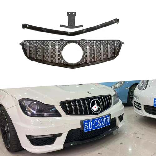 适用于2012-2014款W204C63GT竖条款中网原车替换