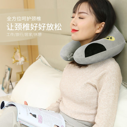 护颈枕护脖子u型枕头颈椎枕飞机旅行卡通可爱午睡u形颈部靠枕便携