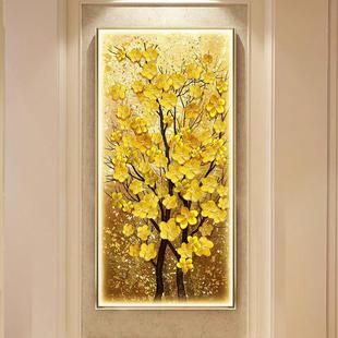 夜光现代无障碍豪华入口大厅装饰画幸运水晶瓷画过道壁画挂画好运