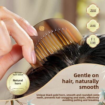 范燕角皇妃梳子白水黑钻按摩梳子便携式梳子护发梳子女士儿童梳子