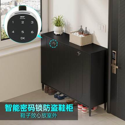 楼道门口带锁鞋柜门外柜走廊电梯口防盗鞋柜入户家用大容量玄关柜