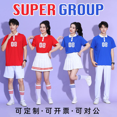 学生新款啦啦操j演出套装成人啦啦队团体打歌服健美操表演服装