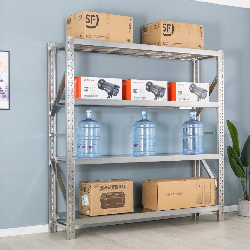 不锈钢货架厨房四层商用仓库仓储多层加厚置物重型冷库专用可定做,商业/办公家具,仓储货架,淘宝优惠券,粉丝福利购,淘宝优惠卷