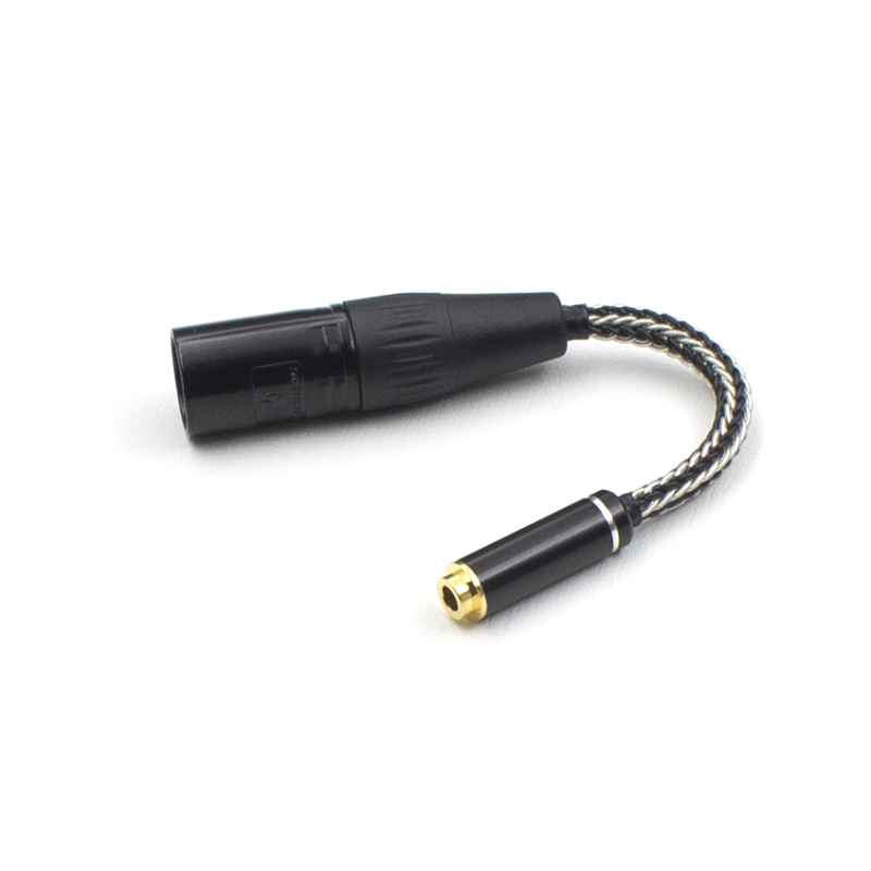 加粗16股单晶铜镀银四芯卡农平衡转公4.4母2.5 3.5 6.35转接线