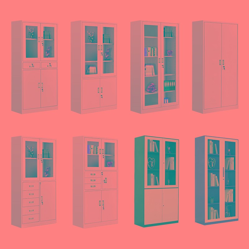 钢制办公室文件柜铁皮矮柜书柜资料密码财务凭证档案柜员工更衣柜