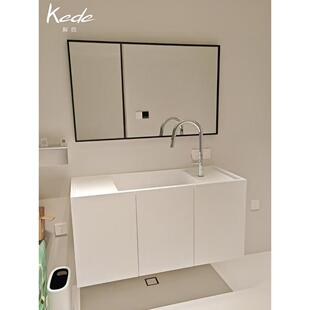 corde柯的杜邦可丽耐浴室柜定制一体盆洗手盆卫生间洗漱台镜柜