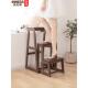 实木梯凳梯子家用折叠凳登高凳两用三步小梯子室内多功能加厚梯椅